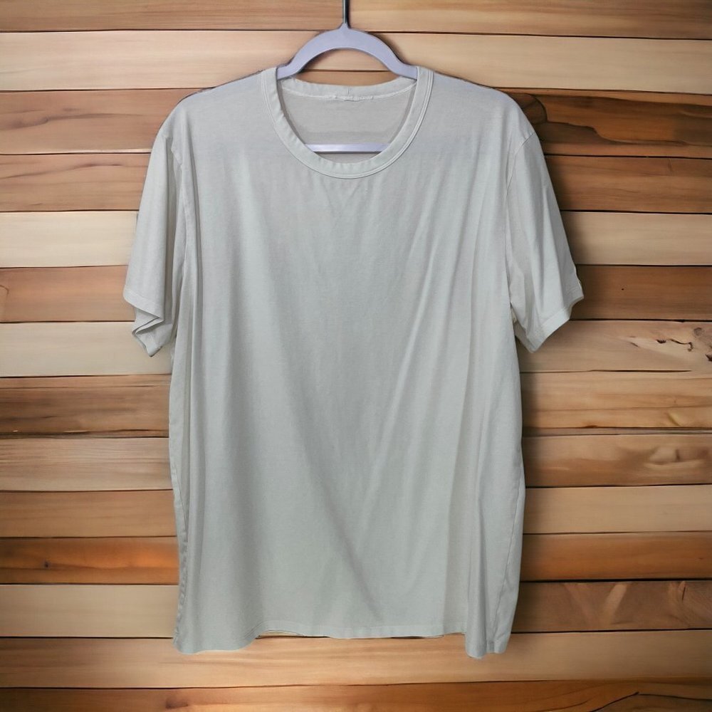 Lululemon Men's Size L White Crew Neck Stretch Tee Shirt